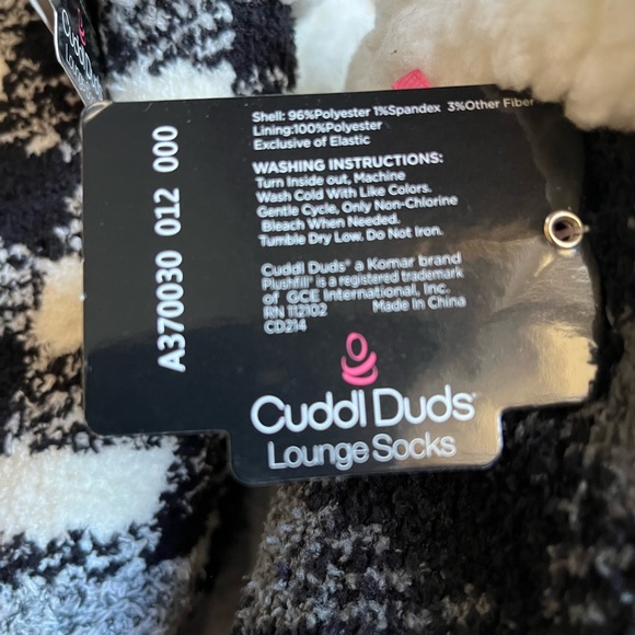 CUDDL DUDS SHERPA LINED LOUNGE SOCKS 2 PAIRS NWT - Picture 4 of 7